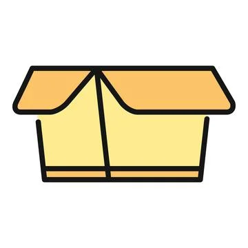 Open cardboard box ready for packaging and delivery Stock Illustration