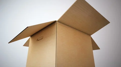 Open the cardboard Stock Footage 1214602