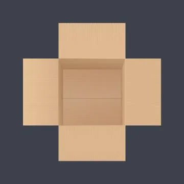 Open Cardboard. Top View Illustrazione stock