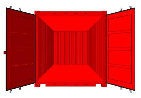 Open cargo container Stock Illustration