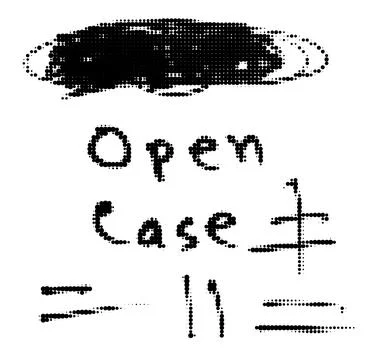 Open case handwritten concept with investigation detective handwritten Stock Illustration