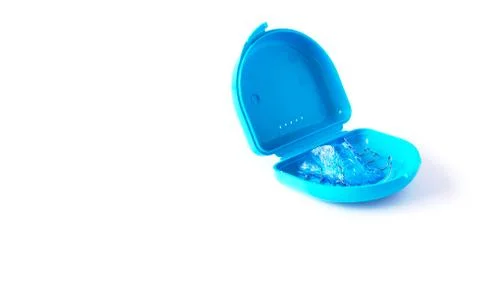 Open case with hawley retainer inside Stock Photos