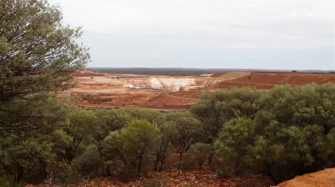 Open cast gold mine long shot Stock Footage 48909024