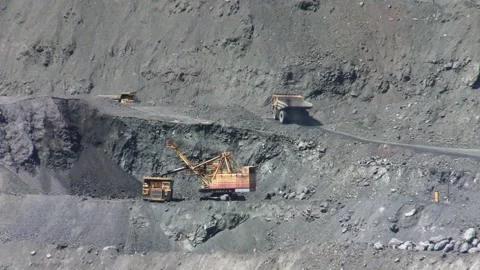 Open cast mine Stock Footage 131418204