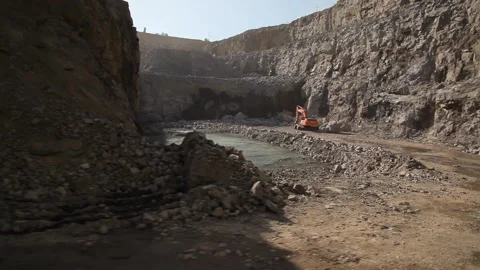 Open cast mine. Mining industry. Stone Quarrying. Видео 157843061