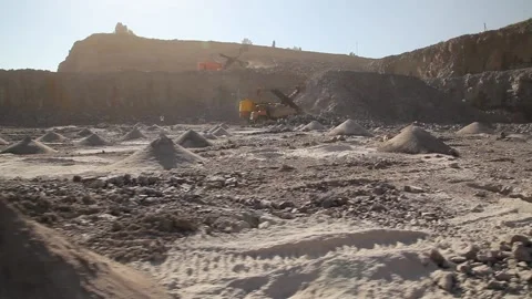 Open cast mine. Mining industry. Stone Quarrying. Stock Footage 157843137