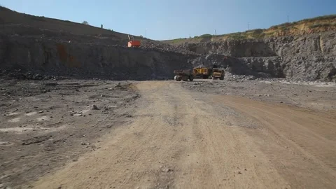 Open cast mine. Mining industry. Stone Quarrying. Stock Footage 157843162