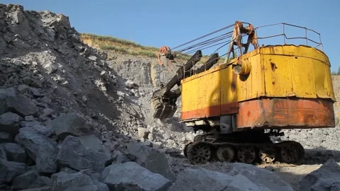 Open cast mine. Mining industry. Stone Quarrying. 库存影片 157843234