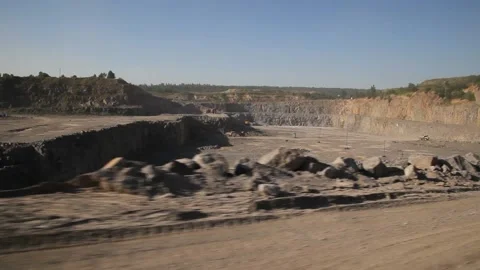 Open cast mine. Mining industry. Stone Quarrying. Stock Footage 157843320