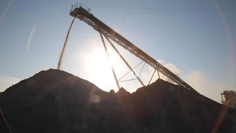 Open cast mine. Mining industry. Stone Quarrying. Stock Footage 157843418