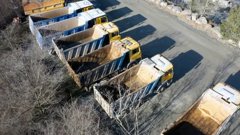 Open cast mine or quarry from above. Stock Footage 124583778