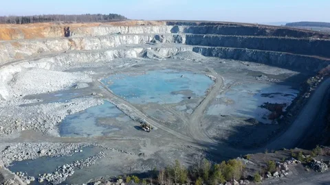 Open cast mine or quarry from above. Stock Footage 124586379