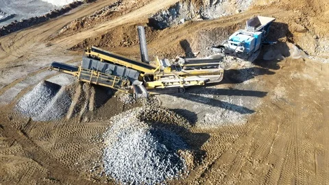 Open cast mine or quarry from above. Stock Footage 124586553