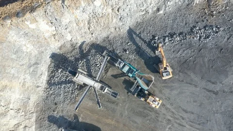 Open cast mine or quarry from above. Stock Footage 124587239