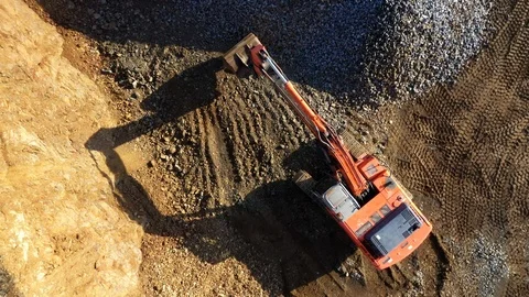 Open cast mine or quarry from above. Stock Footage 124587443