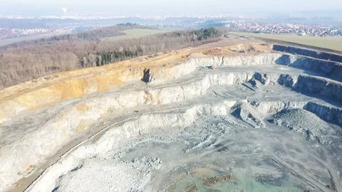 Open cast mine or quarry from above. Stock Footage 124588129