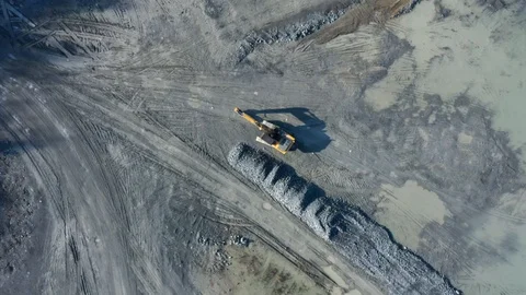 Open cast mine or quarry from above. Stock Footage 124588972
