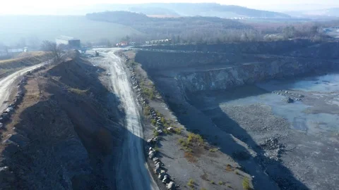 Open cast mine or quarry from above. Stock Footage 124590112