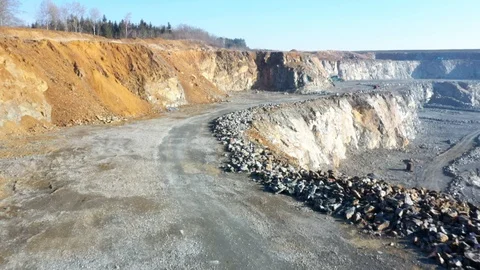 Open cast mine or quarry from above. Stock Footage 124590237