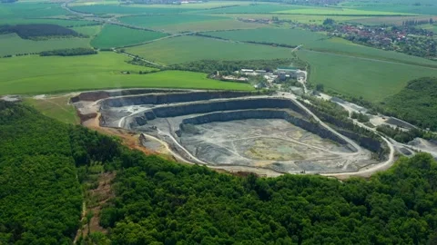 Open cast mine or quarry from above. Stock Footage 131969399