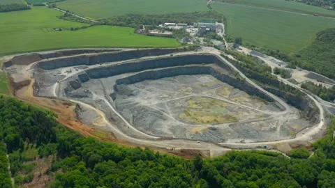 Open cast mine or quarry from above. Stock Footage 131972356