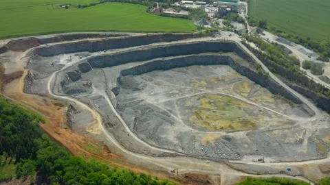 Open cast mine or quarry from above. Stock Footage 131972397