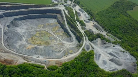 Open cast mine or quarry from above. Stock Footage 131977795