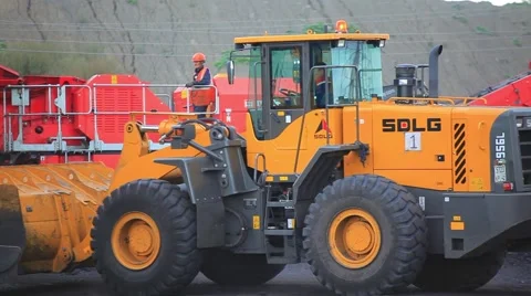 Open Cast Mining Machinery Stock Footage 61851028