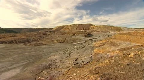 Open cast Mining - Rio Tinto - Spain Stockbeeldmateriaal 22131208