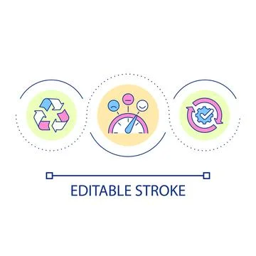 Open to changes loop concept icon 스톡 일러스트