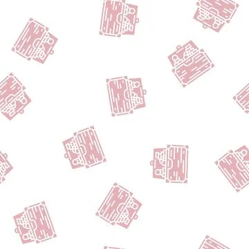 Open chest glyph seamless pattern Stock Illustration