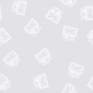 Open chest line seamless pattern Stock Illustration