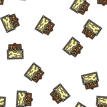 Open chest vector seamless pattern Stock Illustration