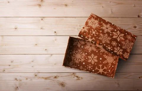Open christmas gift Stock Photos