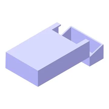 Open cigarette pack displaying its contents in isometric view Illustrazione stock
