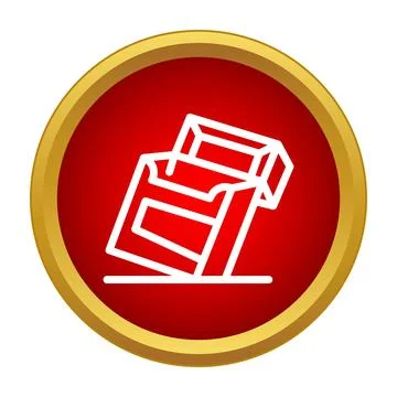 Open cigarette pack icon representing smoking addiction Stock Illustration