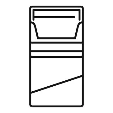 Open cigarette pack line icon vector illustration Stock Illustration