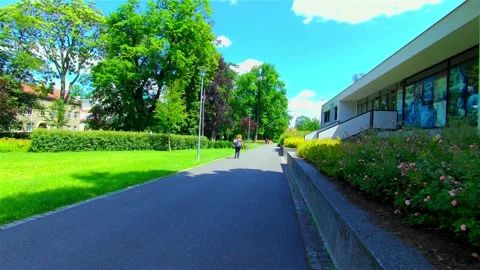 Open City Park in Summer, Trees and Plants, Europe, CZ, Prostejov Stock Footage 134245355