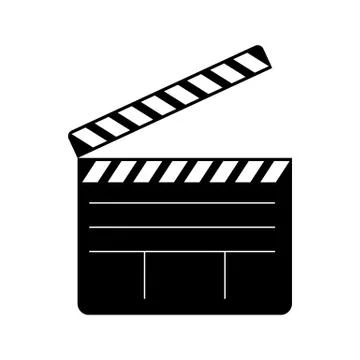 Open clapperboard icon Stock Illustration