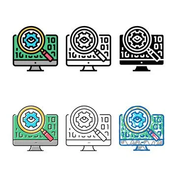 Open clean source software color icon vector Stock Illustration