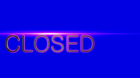 Open / Closed on blue screen Stock Footage 67700786