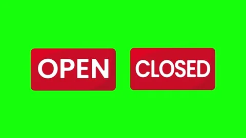 Open Closed Stock Footage 233945543