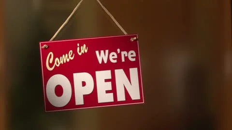 Open Closed sign Video stock 21936581
