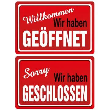 Open &amp; Closed signs Illustration