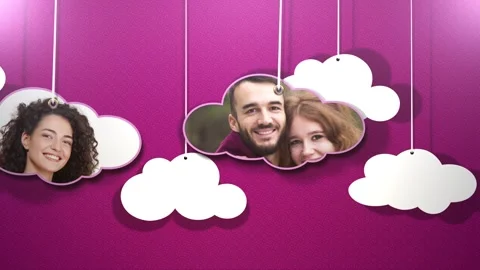 Open Clouds Slide Show Stock After Effects