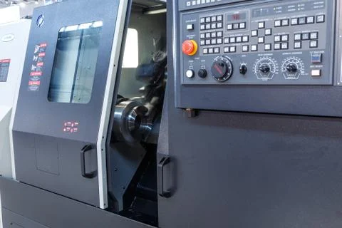 Open cnc machine with snap Stock Photos