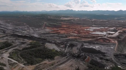 Open coal pit mine Stock Footage 92478842