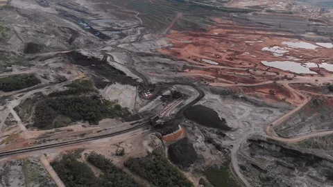 Open coal pit mine Stock Footage 92479490