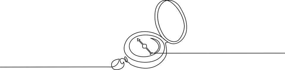 Open compass displaying directions Vector Stock Illustration