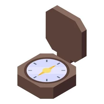 Open compass showing direction for navigation and exploration Stock Illustration